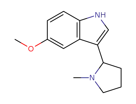 Molecular Structure of 19137-94-1 (3-(N-methylpyrrolidin-2-ylmethyl)-5-methoxyindole)