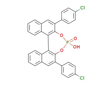 Molecular Structure of 922711-71-5 ((11bR)-2,6-Bis(4-chlorophenyl)-4-hydroxy-4-oxide-dinaphtho[2,1-d:1',2'-f][1,3,2]dioxaphosphepin)