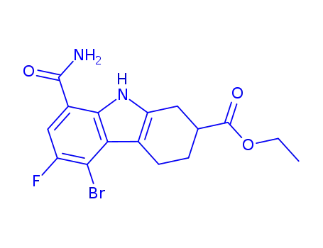 ethyl 5-bromo-8-carbamoyl-6-fluoro-2,3,4,9-tetrahydro-1H-carbazole-2-carboxylate