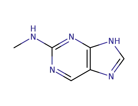 Molecular Structure of 1931-01-7 (1H-Purin-2-amine, N-methyl- (9CI))