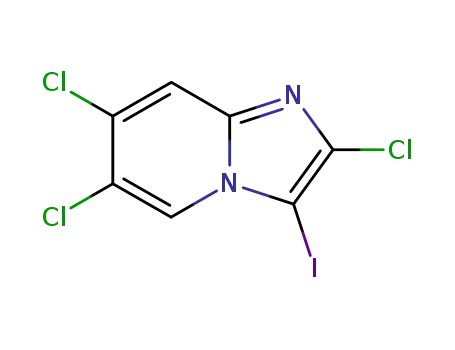 Molecular Structure of 194228-60-9 (2,6,7-TRICHLORO-3-IODOIMIDAZO[1,2-A]PYRIDINE)