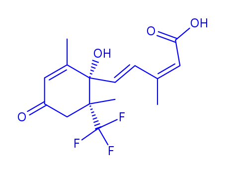 Molecular Structure of 164457-19-6 (8',8',8'-trifluoroabscisic acid)