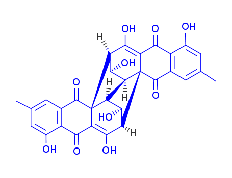 5H,6H-6,13a,5a,14-[1,2,3,4]Butanetetraylcycloocta[1,2-b:5,6-b']dinaphthalene-5,8,13,16(14H)-tetrone,1,7,9,15,17,20-hexahydroxy-3,11-dimethyl-, (5aS,6R,13aS,14R,17S,18R,19R,20S)-