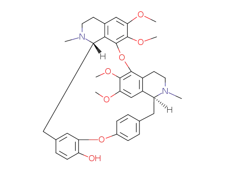Molecular Structure of 16687-93-7 (19H-2,3,7-[1,3]Butadien[1]yl[4]ylidene-9,12-etheno-14,18-metheno-4H-pyrido[2,3,4-tu]-1,13,6-benzodioxaazacyclodocosin-15-ol,5,6,7,8,19a,20,21,22-octahydro-24,25,31,32-tetramethoxy-6,20-dimethyl-,(7S,19aS)-)