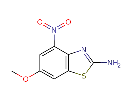 Molecular Structure of 16586-53-1 (Benzothiazole, 2-amino-6-methoxy-4-nitro- (8CI))