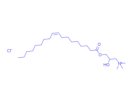 Molecular Structure of 19467-38-0 ((Z)-2-hydroxy-3-[(1-oxo-9-octadecenyl)oxy]propyltrimethylammonium chloride)