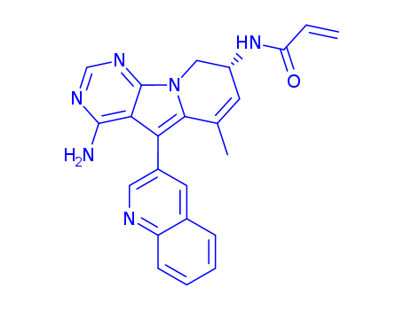 N-[(8S)-4-amino-8,9-dihydro-6-methyl-5-(3-quinolinyl)pyrimido[5,4-b]indolizin-8-yl]-2-propenamide