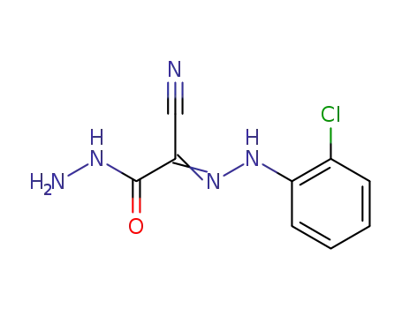 Molecular Structure of 19176-25-1 (2-[(2-chlorophenyl)hydrazono]-2-cyanoacetohydrazide)