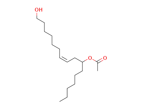 Molecular Structure of 16579-98-9 ((Z)-10-Acetoxy-7-hexadecen-1-ol)