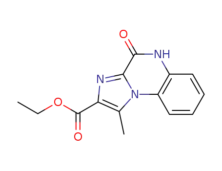 Molecular Structure of 164329-38-8 (Ethyl 4,5-dihydro-1-methyl-4-oxoimidazolo[1,2-a]-quinoxaline-2-carboxylate)