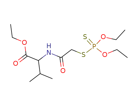 Molecular Structure of 19700-58-4 (N-[[(Diethoxyphosphinothioyl)thio]acetyl]-L-valine ethyl ester)