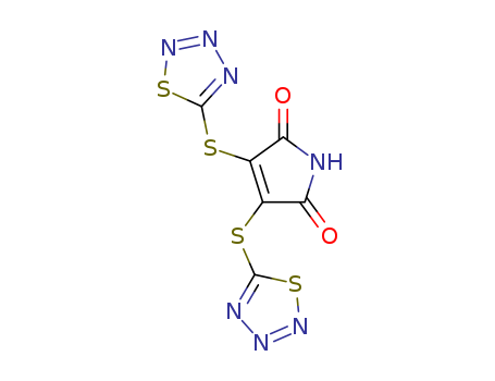 1H-Pyrrole-2,5-dione,3,4-bis(1,2,3,4-thiatriazol-5-ylthio)-