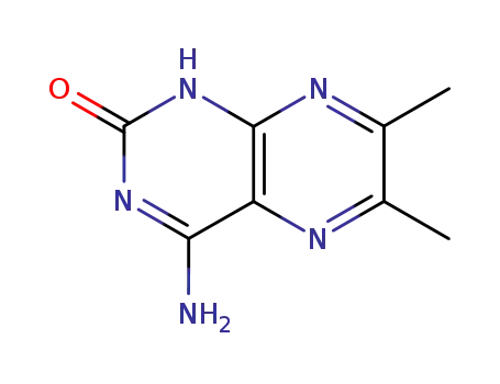Molecular Structure of 19152-99-9 (2(1H)-Pteridinone,4-amino-6,7-dimethyl-(7CI,9CI))