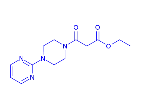 Molecular Structure of 164468-02-4 (ethyl 3-oxo-3-(4-pyrimidin-2-ylpiperazin-1-yl)propanoate)