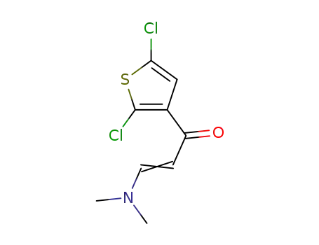 Molecular Structure of 166196-79-8 ((E)-1-(2,5-DICHLORO-3-THIENYL)-3-(DIMETHYLAMINO)-2-PROPEN-1-ONE)