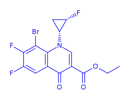 3-퀴놀린카르복실산, 8-broMo-6,7-디플루오로-1-(2-플루오로시클로프로필)-1,4-디하이드로-4-옥소-, 에틸 에스테르, 트랜스-(9CI)