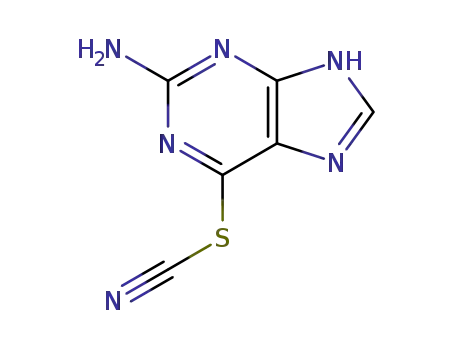 Molecular Structure of 19447-75-7 (2-amino-7H-purin-6-yl thiocyanate)