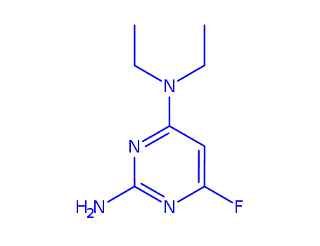Molecular Structure of 165258-72-0 (2-AMINO-4-DIETHYLAMINO-6-FLUOROPYRIMIDINE)