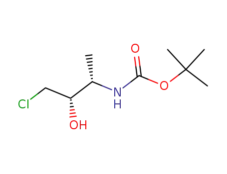 Molecular Structure of 545375-08-4 (((1S,2S)-3-Chloro-2-hydroxy-1-methyl-propyl)-carbamic acid tert-butyl ester)