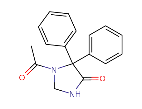 Molecular Structure of 16459-56-6 (1-Acetyl-5,5-diphenyl-4-imidazolidinone)