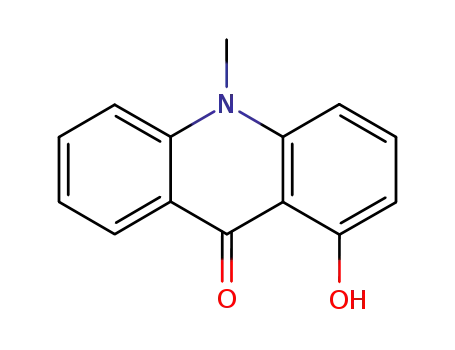 Molecular Structure of 16584-54-6 (1-HYDROXY-10-METHYL-10H-ACRIDIN-9-ONE)