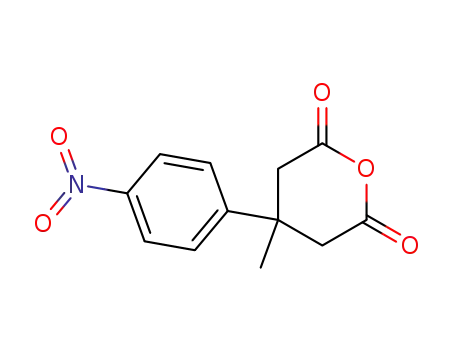 Molecular Structure of 19244-22-5 (4-methyl-4-(4-nitrophenyl)-dihydro-3H-pyran-2,6-dione)