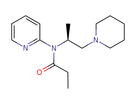 Molecular Structure of 16571-89-4 (N-[[S,(+)]-1-Methyl-2-piperidinoethyl]-N-(2-pyridyl)propionamide)