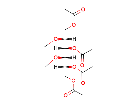 Molecular Structure of 19318-51-5 (2-O,4-O-Dimethyl-D-mannitol 1,3,5,6-tetraacetate)