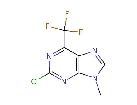 Molecular Structure of 1644-75-3 (2-chloro-9-methyl-6-(trifluoromethyl)-9H-purine)