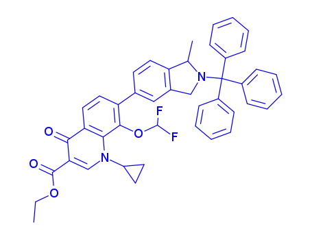 1-Cyclopropyl-8-(difluoromethoxy)-7-[(1R)-1-methyl-2-tritylisoindoline-5-yl]-4-oxo-1,4-dihydroquinoline-3-carboxylic acid ethyl ester