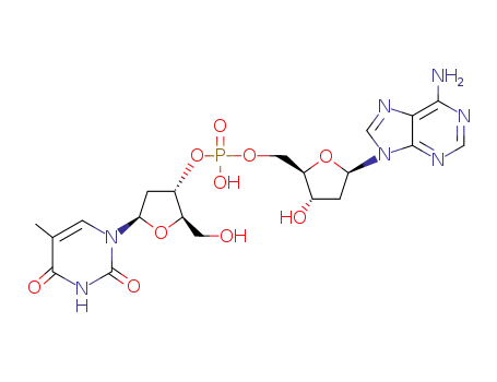 Molecular Structure of 19192-40-6 (2'-deoxythymidylyl-(3'-5')-2'-deoxyadenosine)