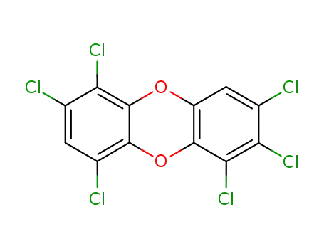 Molecular Structure of 64461-98-9 (1,2,3,6,7,9-HEXACHLORODIBENZO-PARA-DIOXIN)