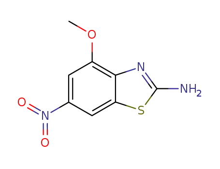 Molecular Structure of 16586-52-0 (4-METHOXY-6-NITRO-BENZOTHIAZOL-2-YLAMINE)