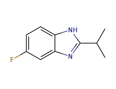 Molecular Structure of 16405-80-4 (Benzimidazole,5-fluoro-2-isopropyl-(8CI))