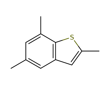 Molecular Structure of 16587-65-8 (2,5,7-TRIMETHYLBENZOTHIOPHENE)