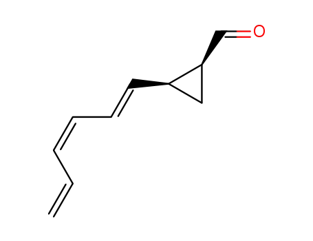 Molecular Structure of 197579-14-9 (Cyclopropanecarboxaldehyde, 2-(1,3,5-hexatrienyl)-, [1S-[1alpha,2alpha(1E,3Z)]]- (9CI))