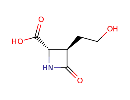 Molecular Structure of 169061-45-4 (2-Azetidinecarboxylicacid,3-(2-hydroxyethyl)-4-oxo-,(2S-trans)-(9CI))