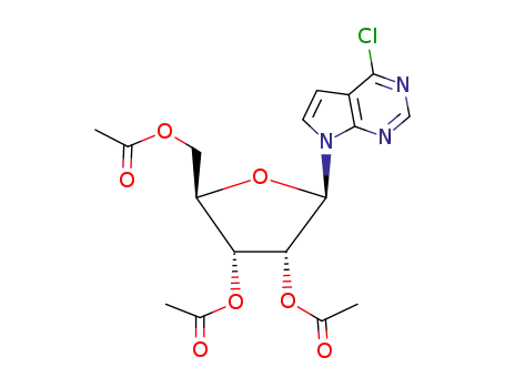 Molecular Structure of 16754-79-3 (6-CHLORO-7-DEAZA-9-(2',3',5'-TRI-O-ACETYL-BETA-D-RIBOFURANOSYL)PURINE)