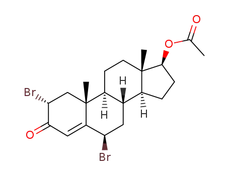 2α,6β-dibromo-17β-acetoxyandrost-3-en-3-one