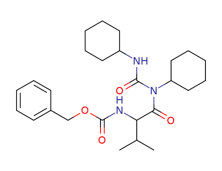 Carbamic acid,[1-[[cyclohexyl[(cyclohexylamino)carbonyl]amino]carbonyl]-2-methylpropyl]-,phenylmethyl ester (9CI) cas  19746-19-1