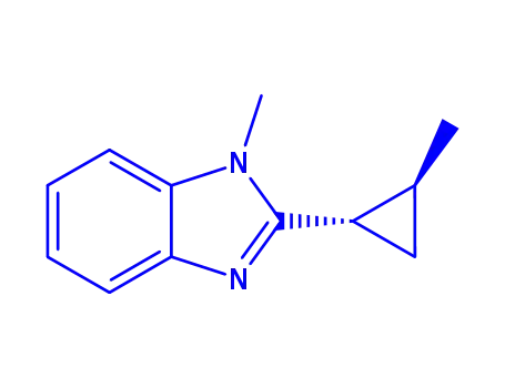 Molecular Structure of 167483-60-5 (1H-Benzimidazole,1-methyl-2-(2-methylcyclopropyl)-(9CI))