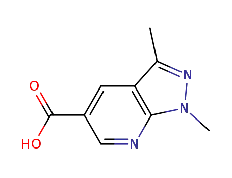 Molecular Structure of 19743-72-7 (1,3-dimethyl-1H-pyrazolo[3,4-b]pyridine-5-carboxylic acid)