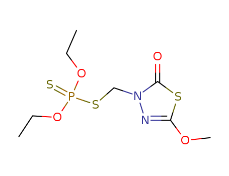 Phosphorodithioic acid,O,O-diethyl S-[(5-methoxy-2-oxo-1,3,4-thiadiazol-3(2H)-yl)methyl] ester