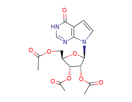 4H-Pyrrolo[2,3-d]pyrimidin-4-one,3,7-dihydro-7-(2,3,5-tri-O-acetyl-b-D-ribofuranosyl)- cas  16754-78-2