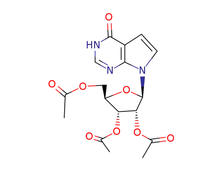 Molecular Structure of 16754-78-2 ([3,4-diacetyloxy-5-(5-oxo-2,4,9-triazabicyclo[4.3.0]nona-3,7,10-trien-9-yl)oxolan-2-yl]methyl acetate)