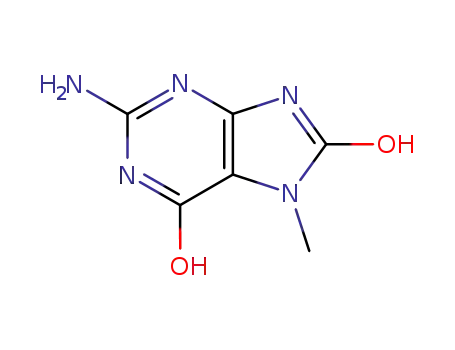 Molecular Structure of 1688-85-3 (2-amino-7-methyl-3,9-dihydropurine-6,8-dione)