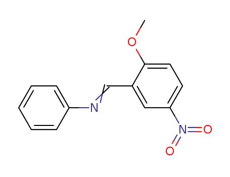 Molecular Structure of 19652-31-4 (N-(2-Methoxy-5-nitrobenzylidene)aniline)