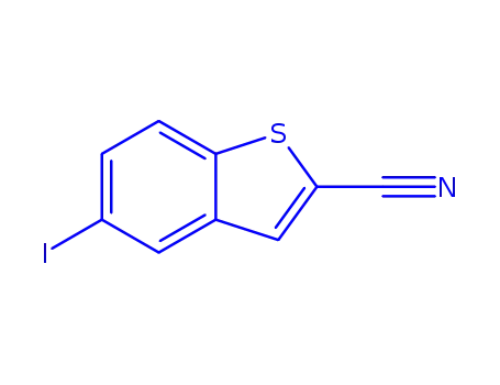 Molecular Structure of 195607-62-6 (5-iodo-1-benzothiophene-2-carbonitrile)