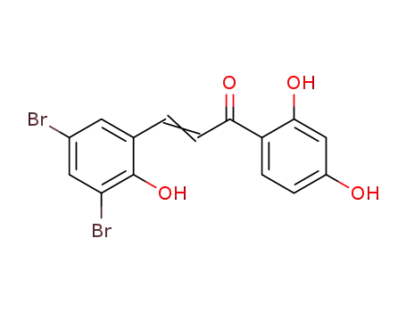 Molecular Structure of 19739-00-5 (2-Propen-1-one, 3-(3,5-dibromo-2-hydroxyphenyl)-1-(2,4-dihydroxyphenyl )-)