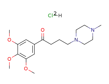 Molecular Structure of 16785-18-5 (4-(4-methylpiperazin-1-yl)-1-(3,4,5-trimethoxyphenyl)butan-1-one dihydrochloride)